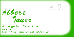 albert tauer business card